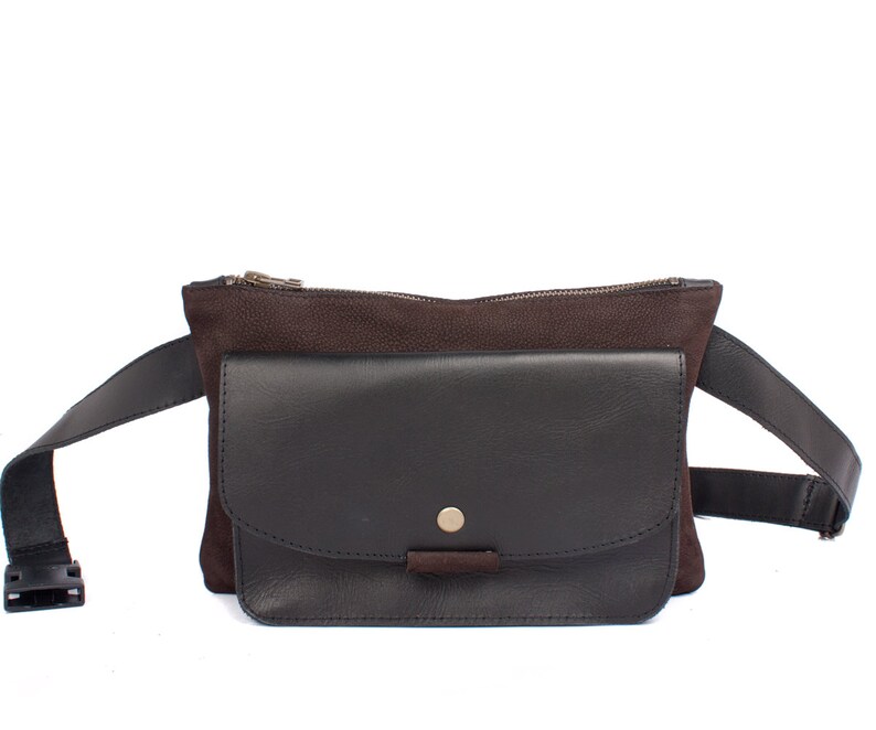 Handcrafted Suede Leather Fanny Pack / Waist Belt Bag