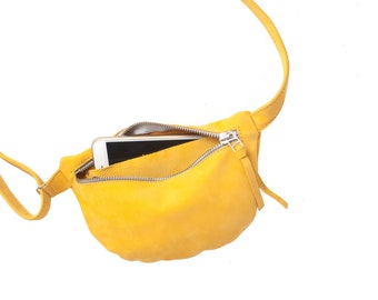 Small Leather Fanny Pack, Women Waist Bag, Small Fanny Pack  display picture 3