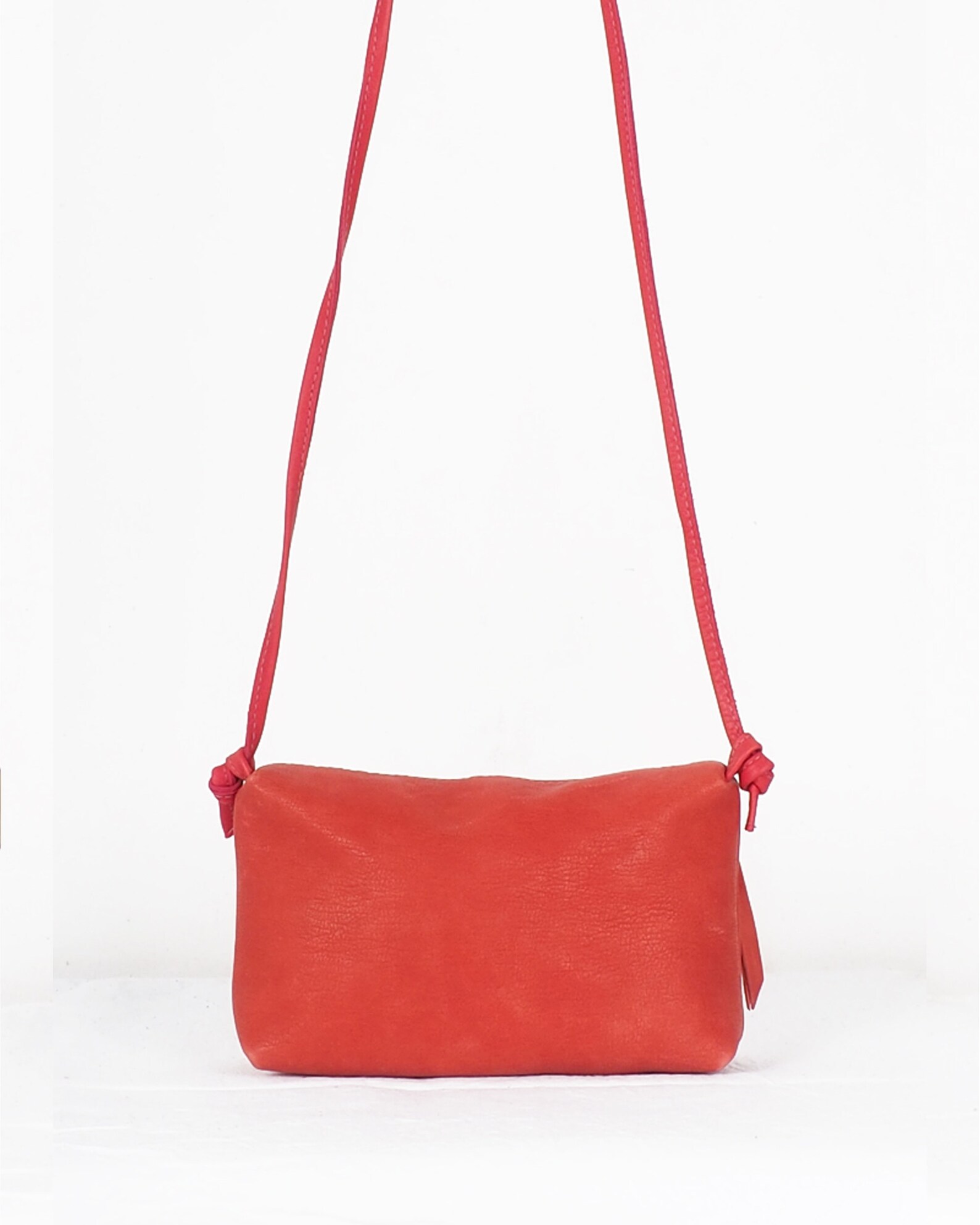 Small Red Leather Crossbody Bag Minimalist Small Purse Etsy