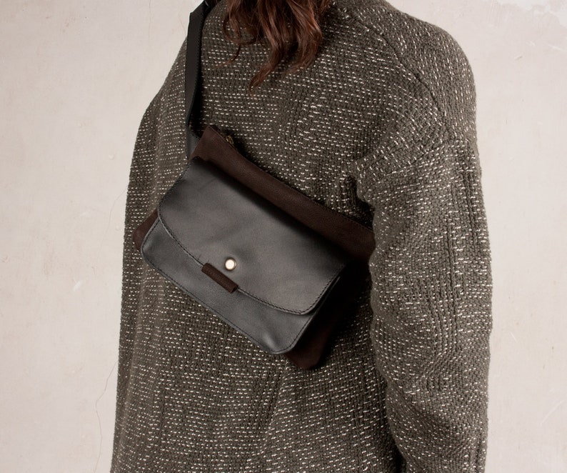 Leather Fanny Pack Leather Waist Bag Leather Flap Fanny Etsy Canada