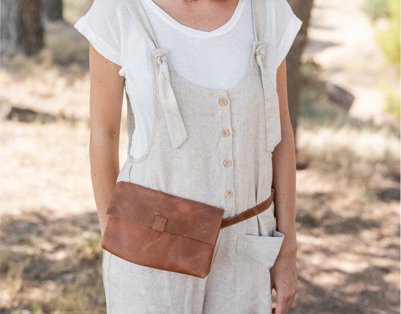 nubuck women belt bag belt bag leather pocket bag leather fanny pack Brown Leather Belt bag for women leather hip bag small bum bag