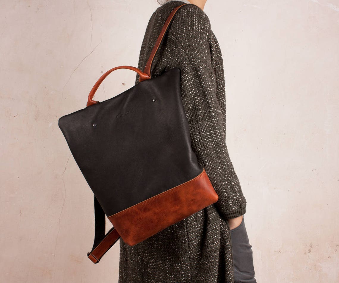 Leather backpack women backpack purse backpacks leather Etsy