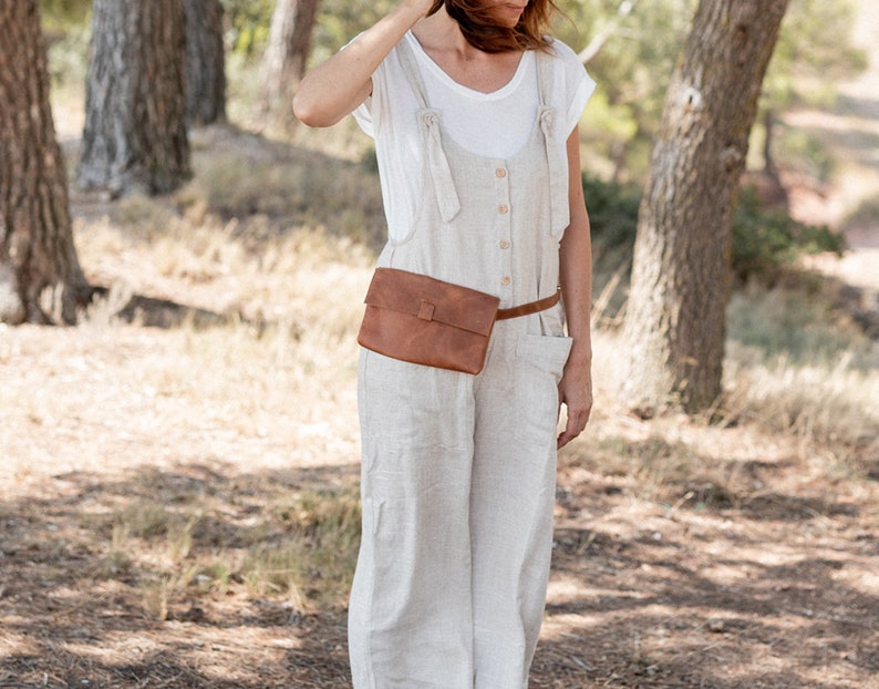nubuck women belt bag belt bag leather pocket bag leather fanny pack Brown Leather Belt bag for women leather hip bag small bum bag