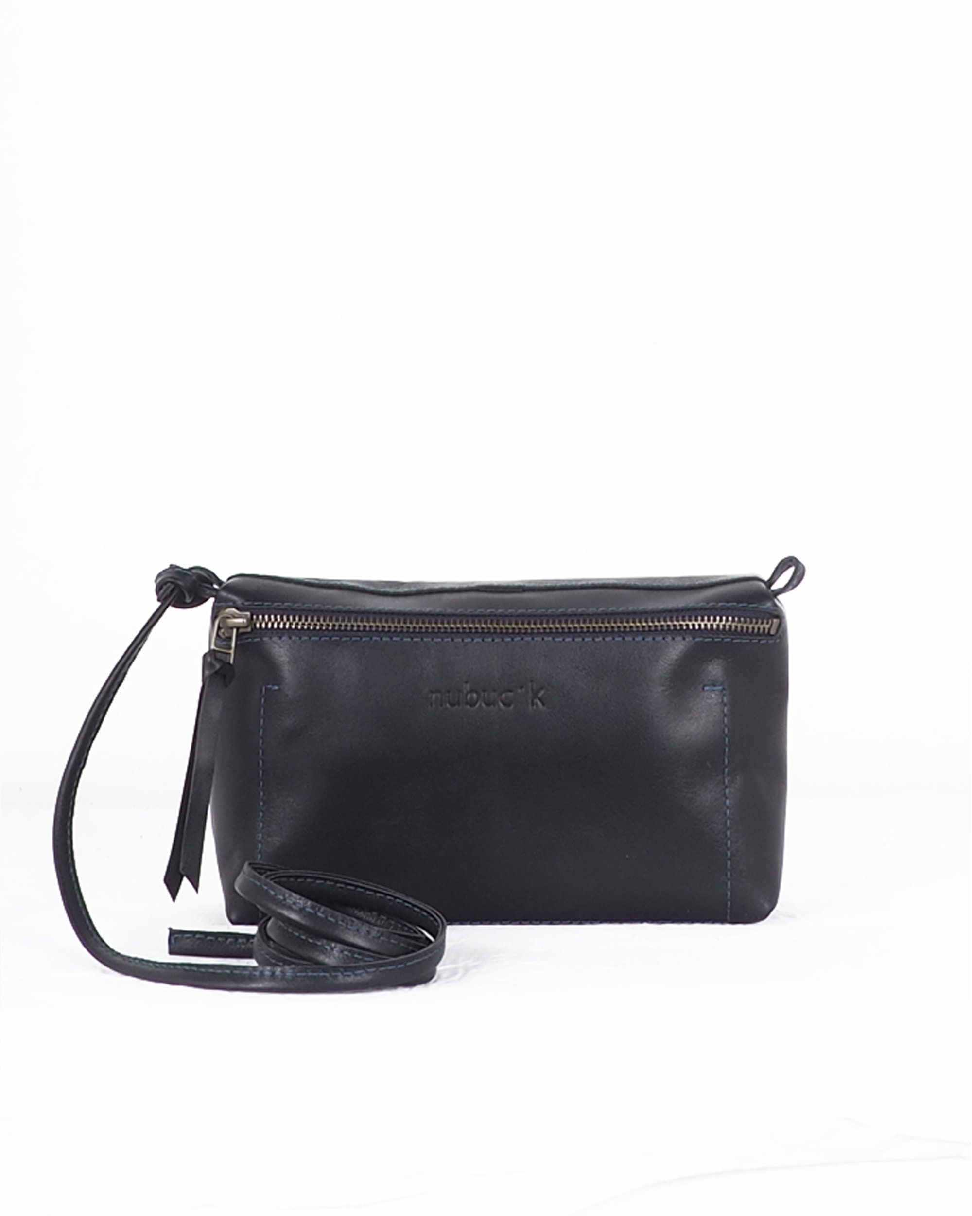 Small Black Leather Crossbody Bag, Minimalist Small Purse