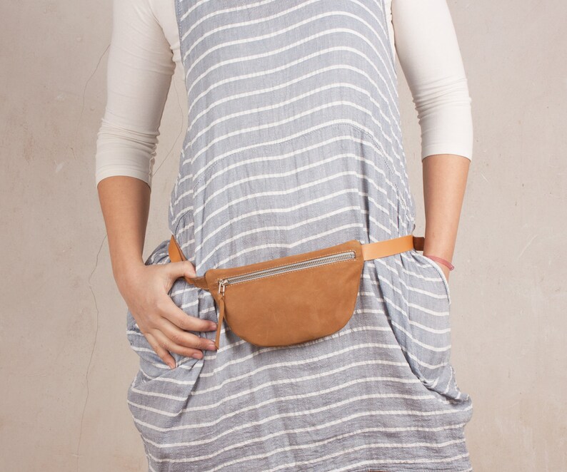 Women FANNY PACKS Brown Leather Fanny Pack Brown Waist Bag Etsy