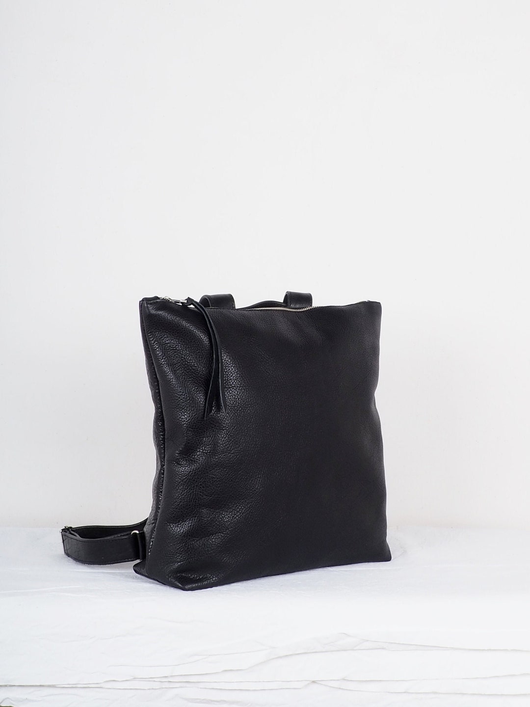 Black Leather Women Backpack Purse Women Gift Laptop Women Etsy