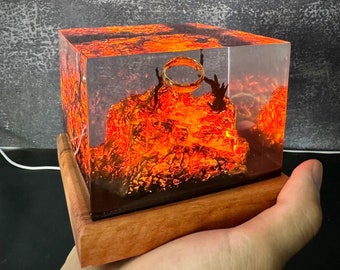 Herr Der Ring Sehnsucht Hände Harz Lampe Diorama Epoxy, Dekor für Wohnraum, Einzigartig, Geburtstag, bestes handgemachtes Geschenk, Wohndekor