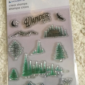 Momenta Clear Stamp Set - 13 pcs. - Wander Often - NIP