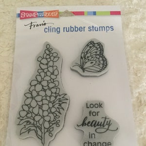 Stampendous Cling Rubber Stamps - Delphinium Kind - NEW