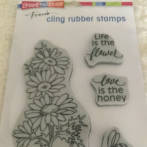 Stampendous Cling Rubber Stamp Set - Daisy Bee - NEW