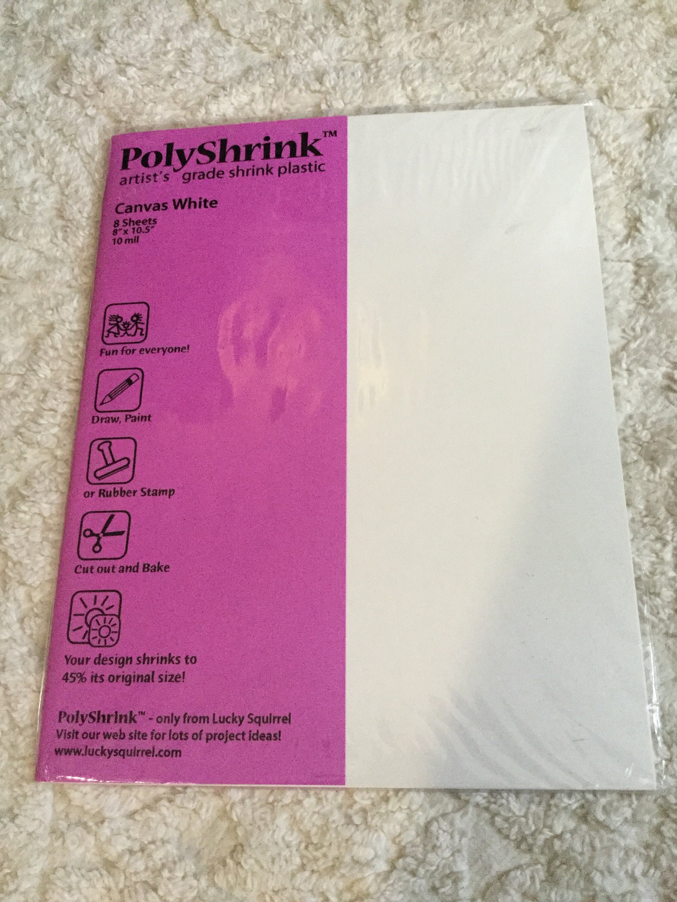 Vintager 10 Piece Printable Shrink Plastic Sheet Shrink Film Paper