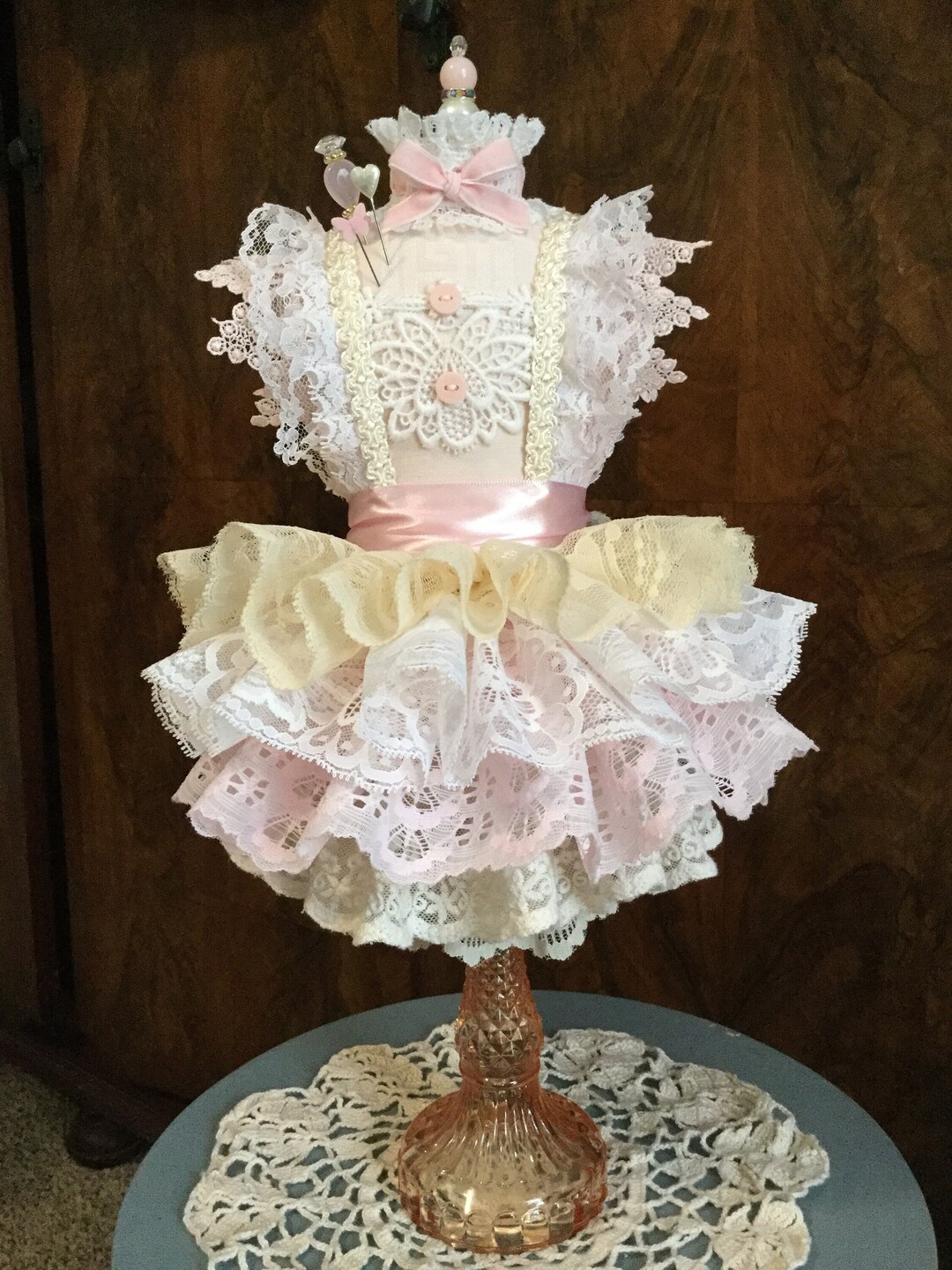 Handcrafted Tabletop Dress Mannequin Pincushion Etsy