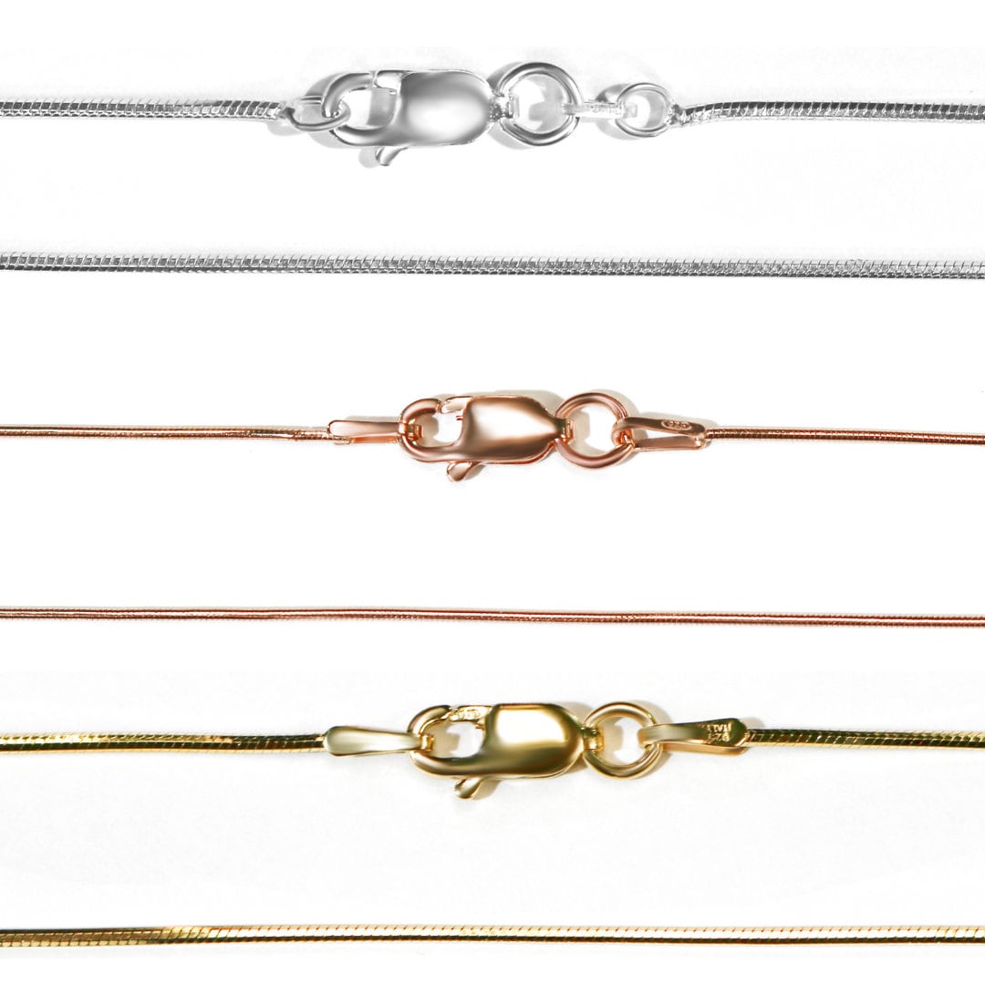 Diamond Cut 025 Snake Chain Necklace (1mm) main image 1