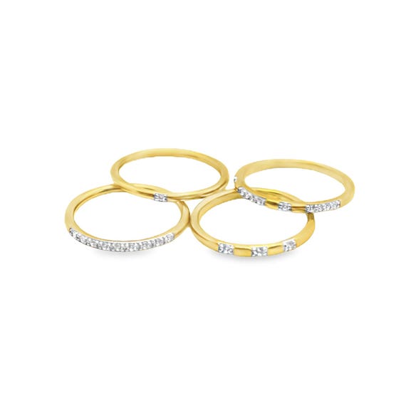 Elegant Sterling Silver Stackable Ring Sets: Dain… - image 3