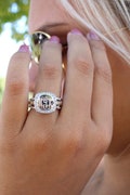 Sterling Silver Monogram Stackable Rings, Sterling Silver Stackable Rings, Two Tone Ring Set, Monogram Rings, Initials Ring, Trendy Rings