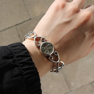 Sterling Silver Engravable Round Cuff Bracelet