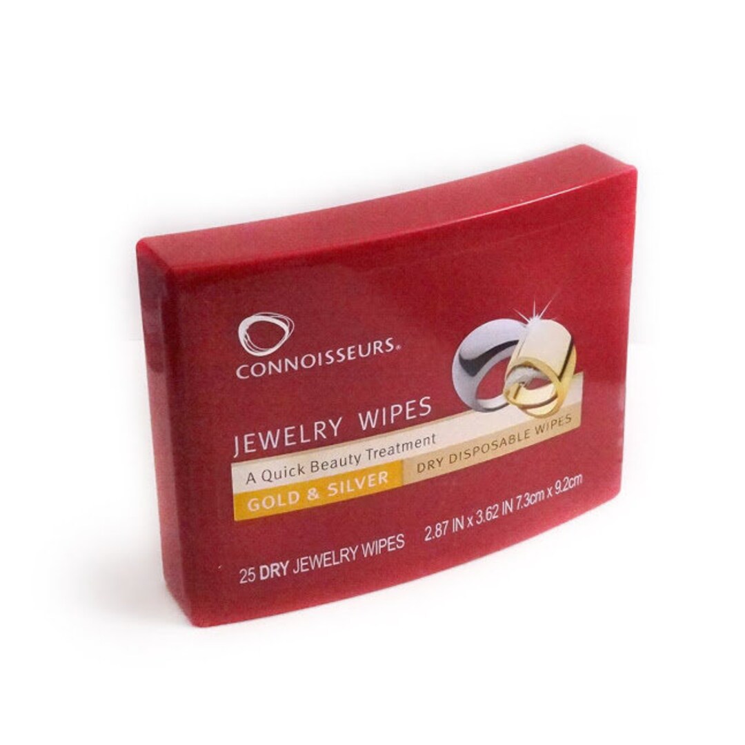 Connoisseurs Jewelry Wipes, Jewelry Cleaner, Silver Cleaner, Gold