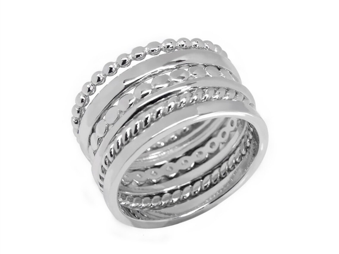 Sterling Silver Stackable Rings Stackable Ring Sets 925 Etsy