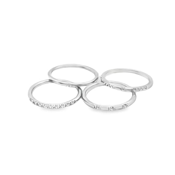 Elegant Sterling Silver Stackable Ring Sets: Dain… - image 2