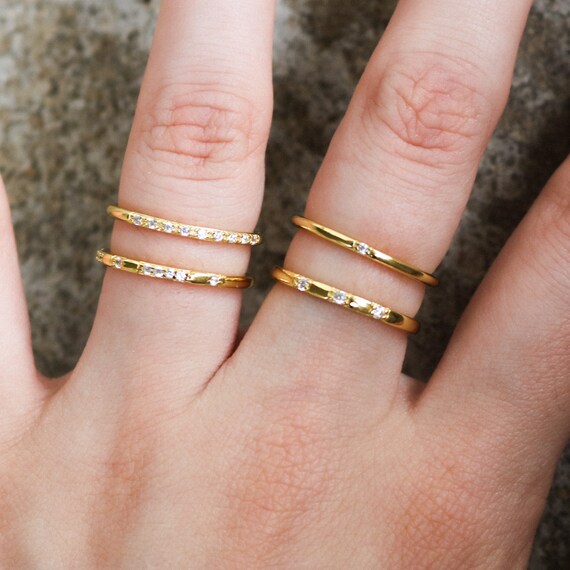 Elegant Sterling Silver Stackable Ring Sets: Dain… - image 6