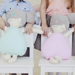 Pink rag doll type cushion image 5