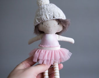 Bambola tascabile Modern Rag Doll Heirloomdoll PRONTO PER LA SPEDIZIONE