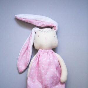 Apple blossom embroidered rabbit doll