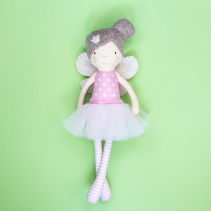 Rag Doll, Fairy Doll, Cloth Doll, Baby Girl Gift, Handmade baby doll image 3