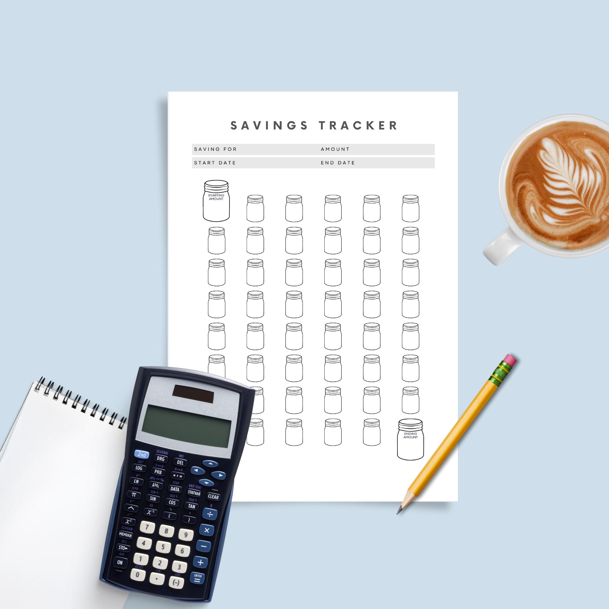 5 Cute Savings Tracker Bundle | Printable Savings Sheets | Minimalist ...