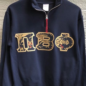 Navy Quarter Zip With Gold and Wine Fabric on Metallic Gold - Etsy