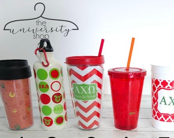 Alpha Chi Omega Cup | Alpha Chi Tumbler | AChiO Gift | Sorority Gift | Alpha Chi Sewn Letters | Sorority Cup | Sorority Tumbler | AChiO Gift