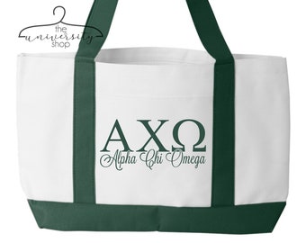 Sorority Tote Bag | Alpha Chi Omega Gift | Sorority Letters | Alpha Chi Bag | Sorority Sewn Letters | Alpha Chi Sweatshirt | Alpha Chi