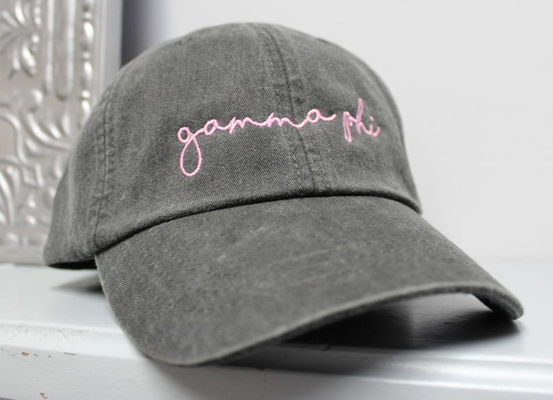 Burgundy Pi Beta Phi Hat Embroidered in White Script