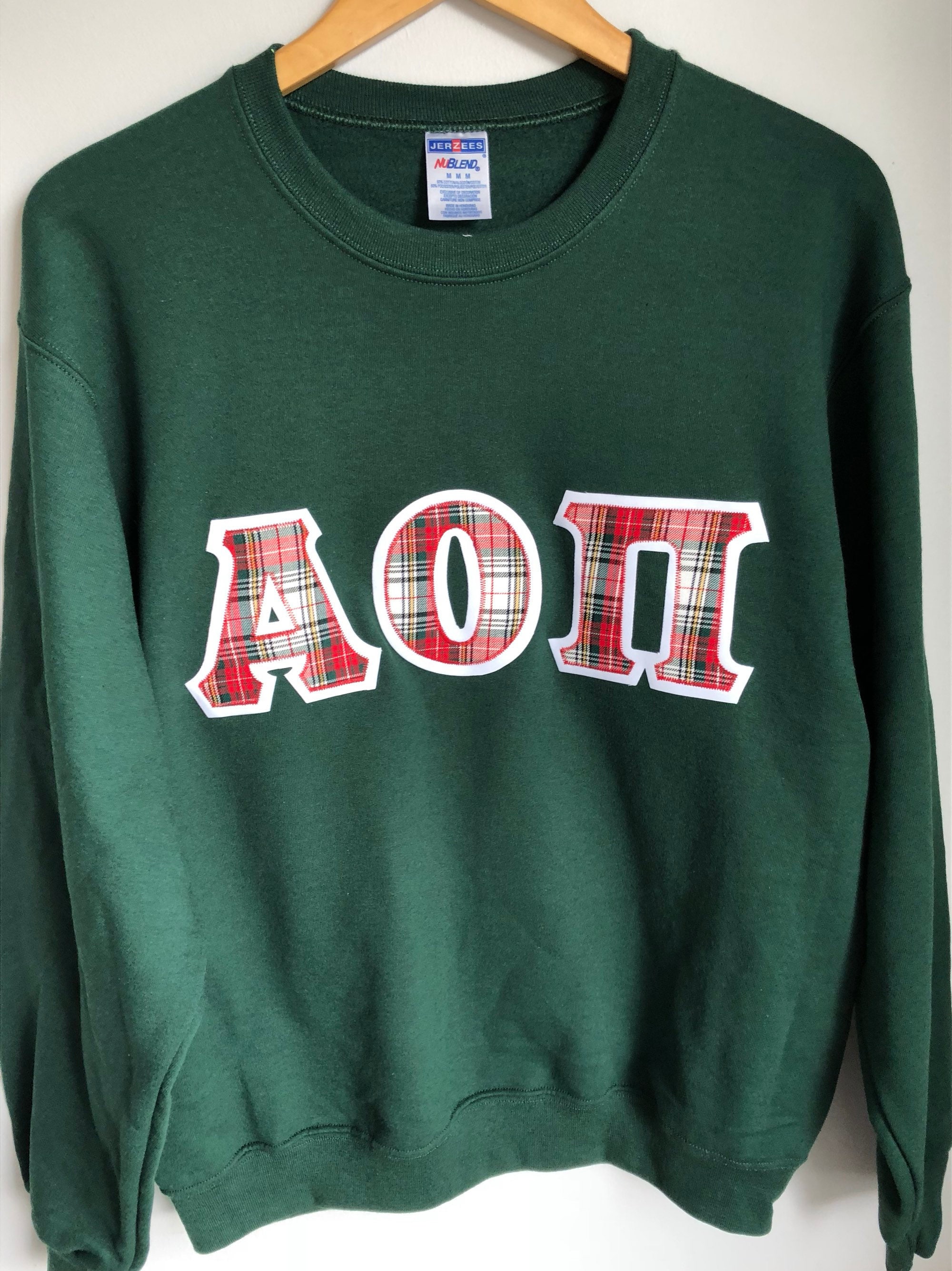 Forest Green Sweatshirt With Red and 