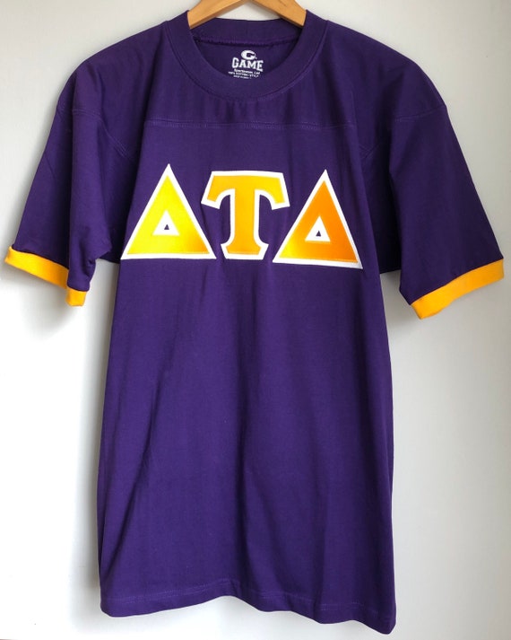 Greek Delta Tau Delta Purple Jersey Tshirt in House Colors Etsy