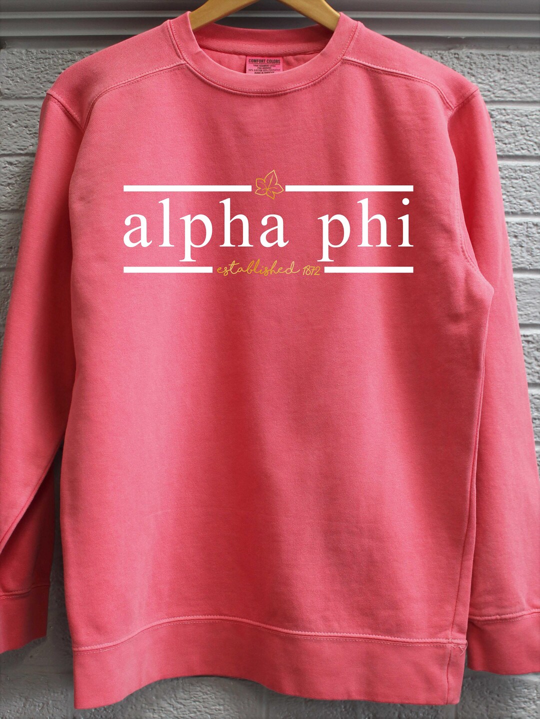 Alpha Phi Comfort Color Sweatshirt With Press on Design - Etsy