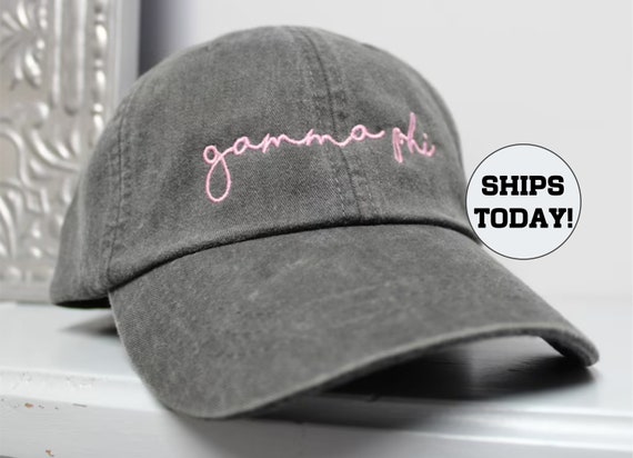 Gamma Phi Beta | Sorority Hat | Sorority Embroidered Hat | Gamma Phi Beta Letters | GPhi Hat | Sorority Gift | Sewn Letters | GFB Hat