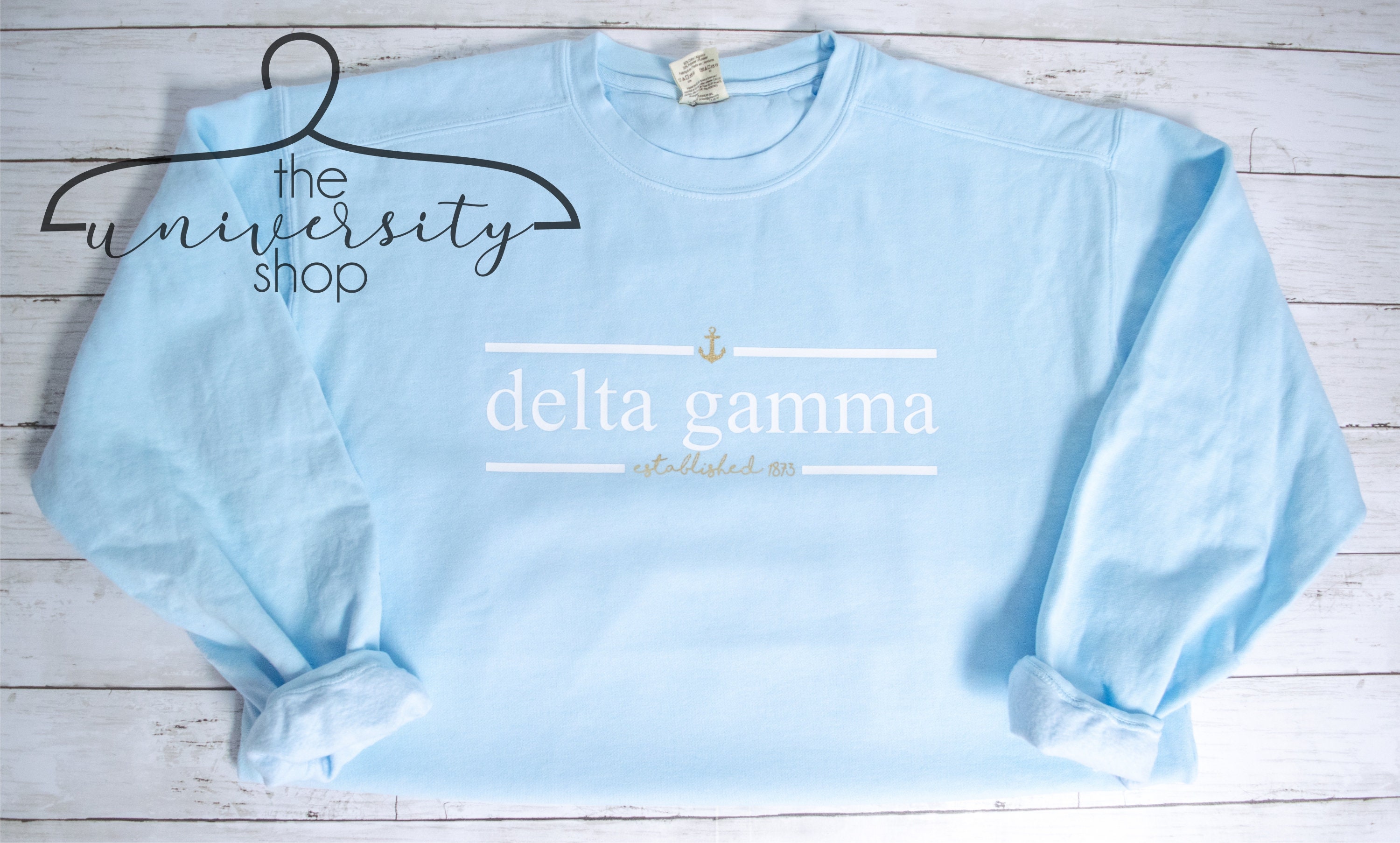 Delta Gamma Comfort Colors Sweatshirt Sorority Letters Sorority