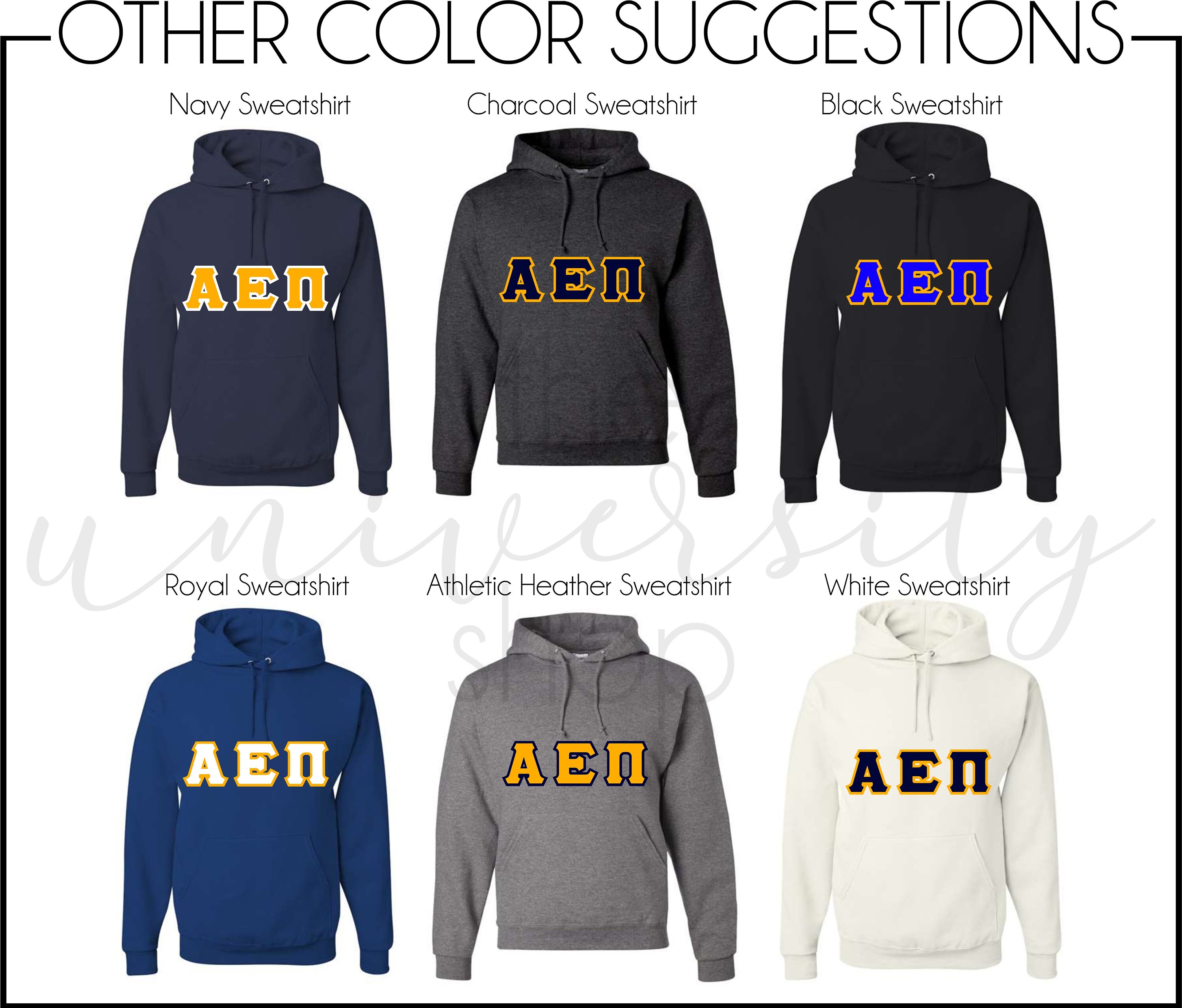 Alpha Epsilon Pi Hoodie Aepi Fraternity Gift Fraternity Hood Alpha Epsilon Pi Letters AEP Sewn Letters Athletic Heather Etsy UK