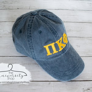 Pi Kappa Phi | Fraternity Hat | Fraternity Sewn Letters | Fraternity New Member Gift | Pi Kappa Phi Gift | Fraternity Embroidered Hat | Navy