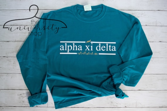 - Family Shirt Shirt AXD Sorority Xi Letters Sorority Colors Hong Shirt Gift Comfort Delta Color Blue Kong Topaz Etsy Comfort Alpha Sorority