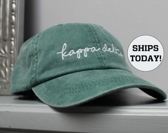 Sorority Hat Embroidered in White Script