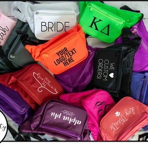 Custom Design Fanny Pack | Monogram Gift | Sorority | Big/Little | Bride Squad | Bachelorette Gift | Matching Fanny Pack | Birthday Gift