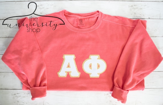Alpha Phi Sorority Sewn Letters Greek Sewn Letters Watermelon Sweatshirt Sorority Family Shirt Unisex Sweatshirt Comfort Colors Etsy Ireland