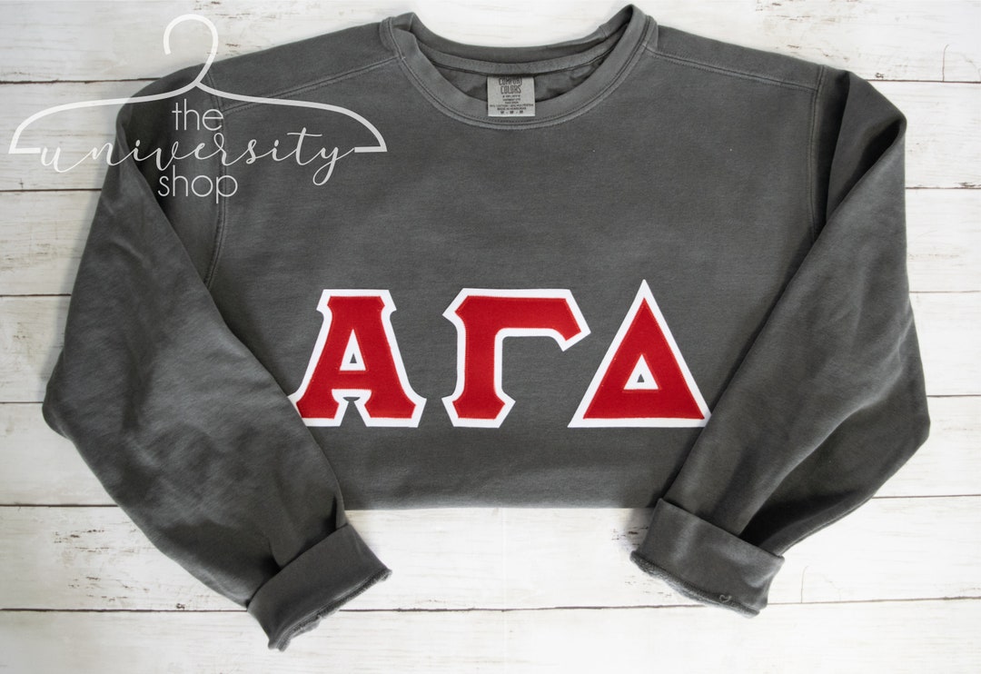 Alpha Gamma Delta AGD Sorority Sewn Letters Greek Sewn