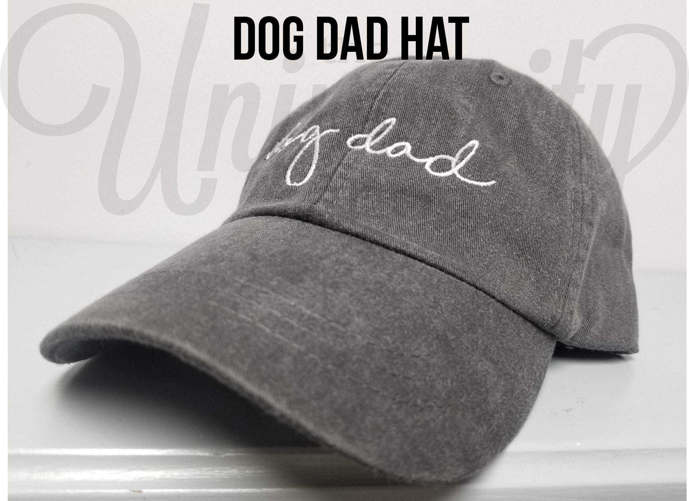 Dog Dad Hat Dog Dad Hat Embroider Customized Hat Charcoal Dog