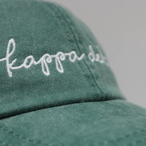 Sorority Hat Embroidered in White Script image 2