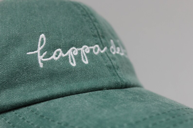 Sorority Hat Embroidered in White Script image 2