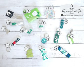 Sorority Keychains-Kappa Delta | Sorority Sewn Letters | Sorority Sweatshirt | Kappa Delta Gift | Kappa Delta Letters | Sorority Gift | KD