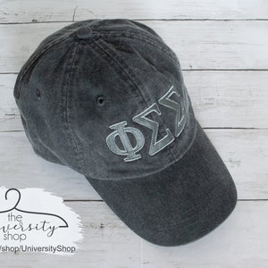 Phi Sigma Sigma | Phi Sig | Sorority Sewn Letters | Phi Sig Letters | Sorority Hat | Fraternity Hat | Embroidery